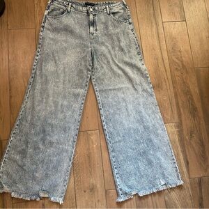 Sincerely Jules Blue Flare Wide Leg Jeans